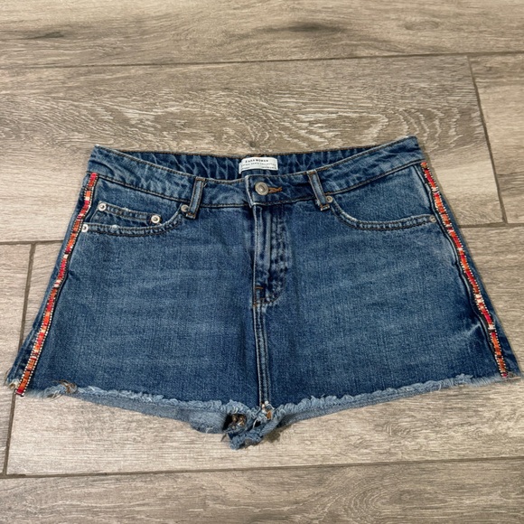 Zara Pants - Women’s Zara Beaded Denim Skort